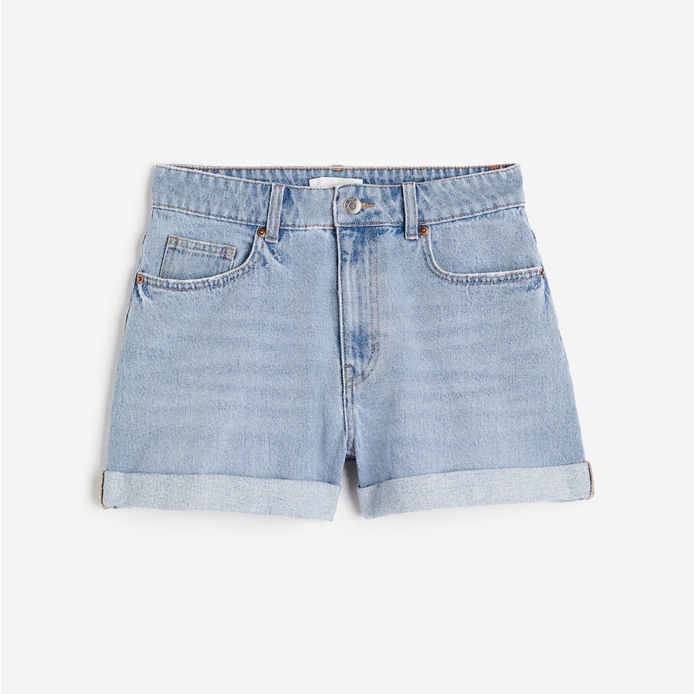 H&M High Waisted Mom Jean Shorts